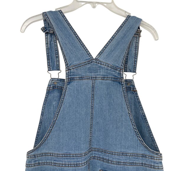 Cest Toi Womens L Stretch Denim Overalls Y2K Hip Hop Zipper Pockets American - Picture 14 of 16